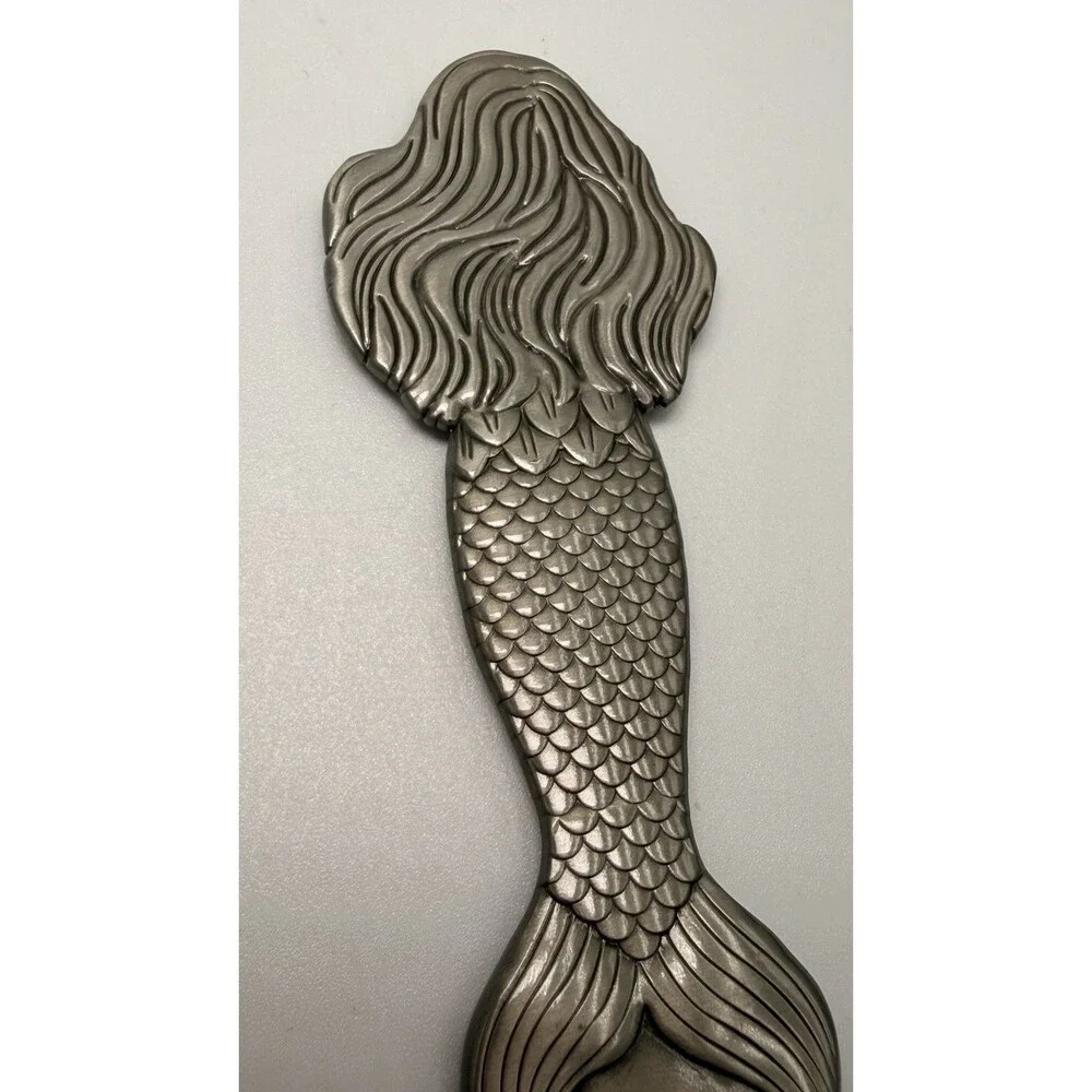 Vintage Mermaid Bottle Opener Pewter Style Nautical Bar Tool 4.5” Coastal Decor